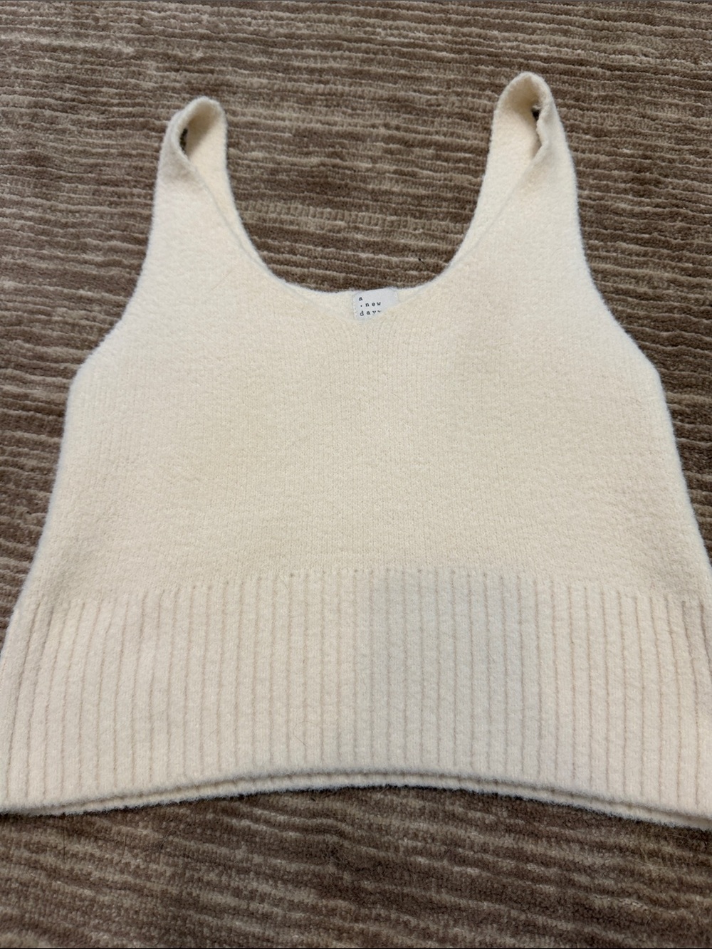 a new day Cream Knit Tank Top